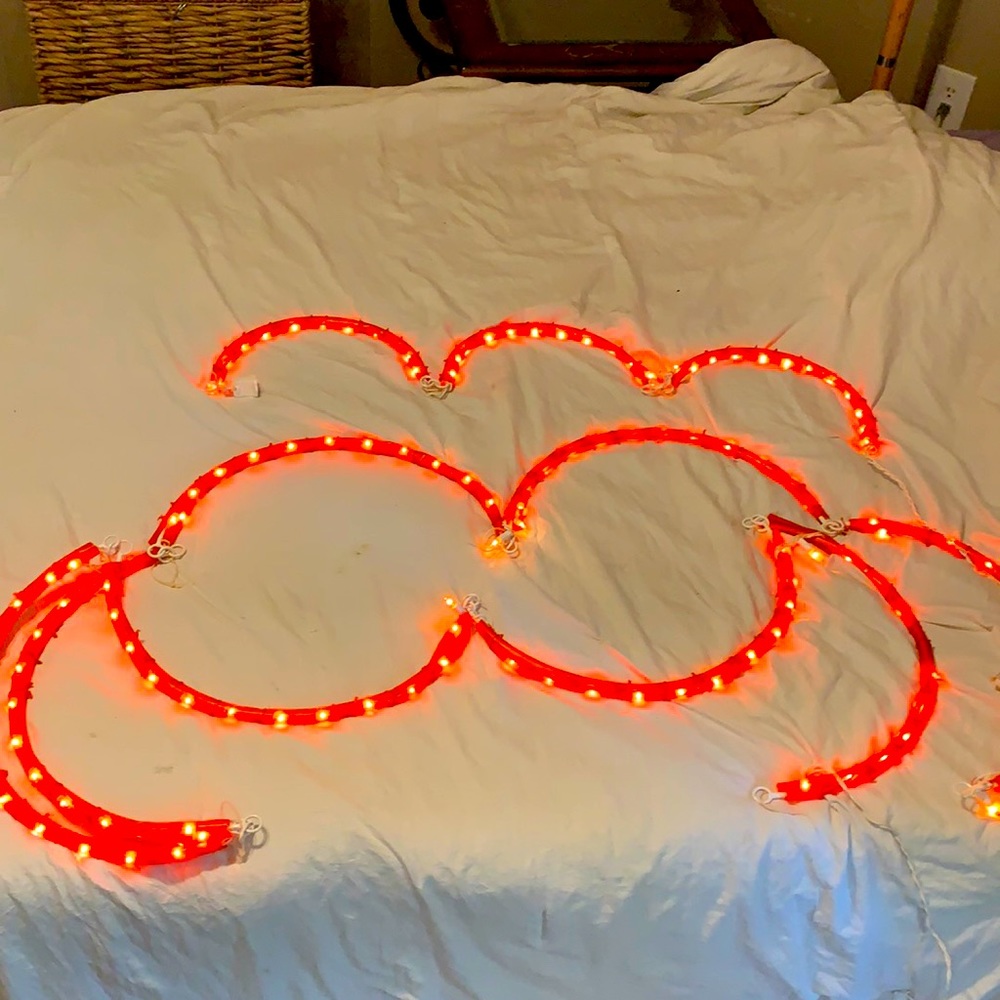 Halloween lights, orange and bright!